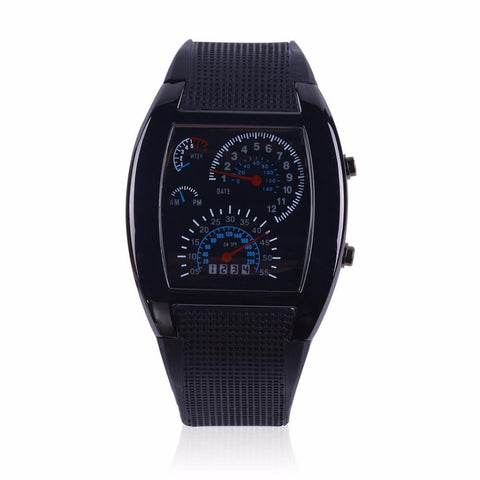 Flash LED Quartz Wristwatch