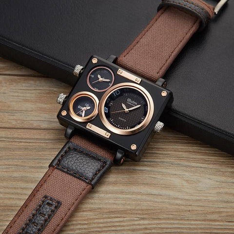Fabric Strap Square Watch