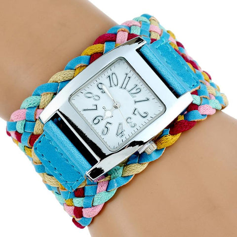 Rainbow Knit Braided Watch