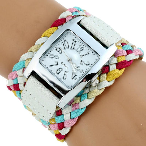 Rainbow Knit Braided Watch