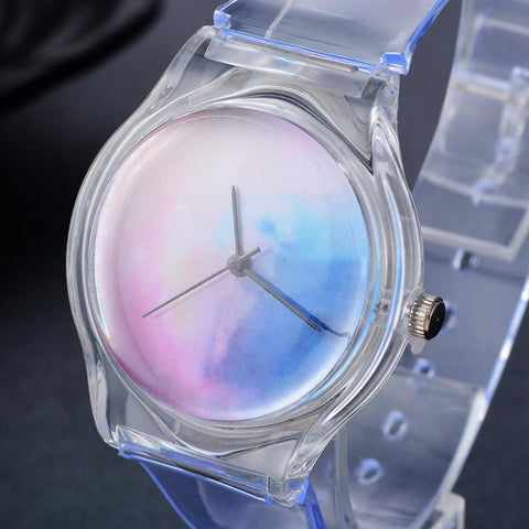 Transparent Silicone Strap Watch