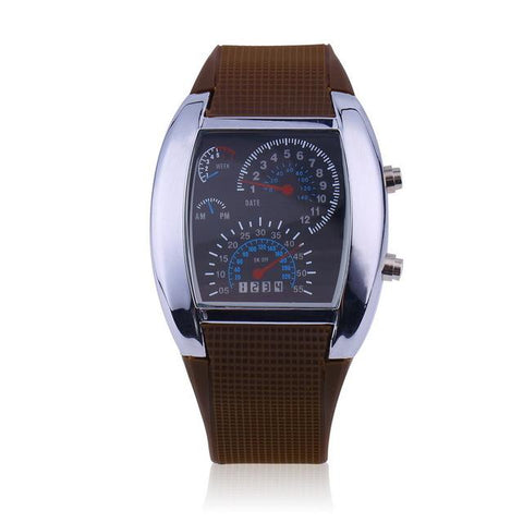 Flash LED Quartz Wristwatch
