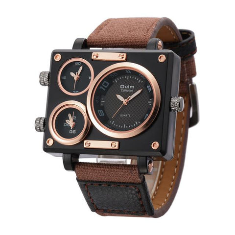 Fabric Strap Square Watch