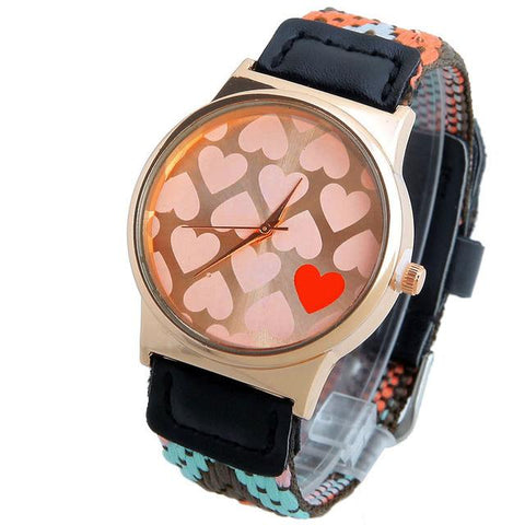 Ethnic Textile Strap Watch