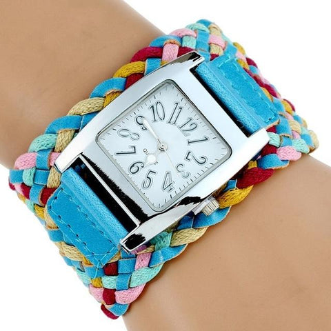 Rainbow Knit Braided Watch